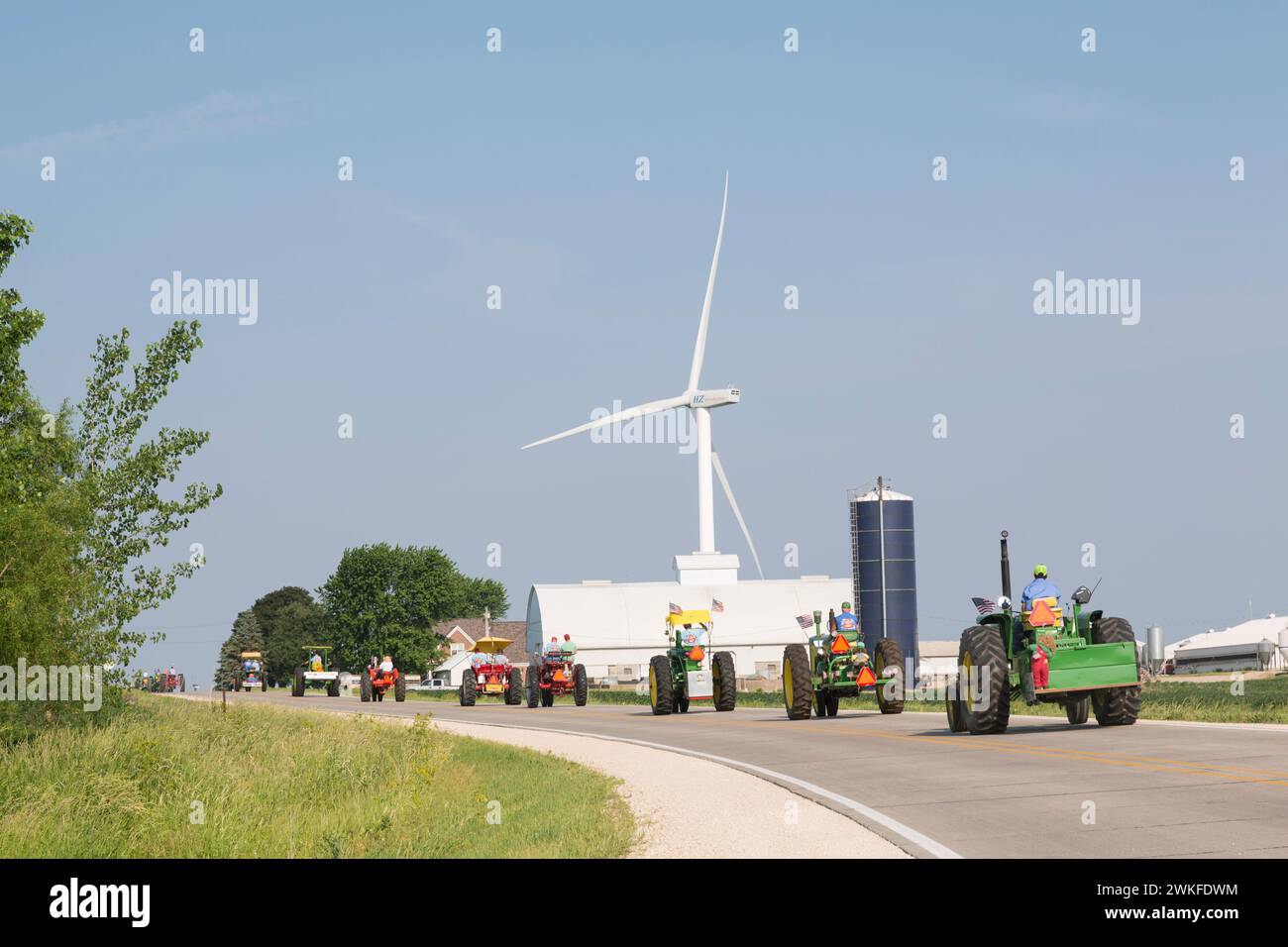 Die Great Eastern Iowa Tractorcade bei Earlville, Iowa Stockfoto