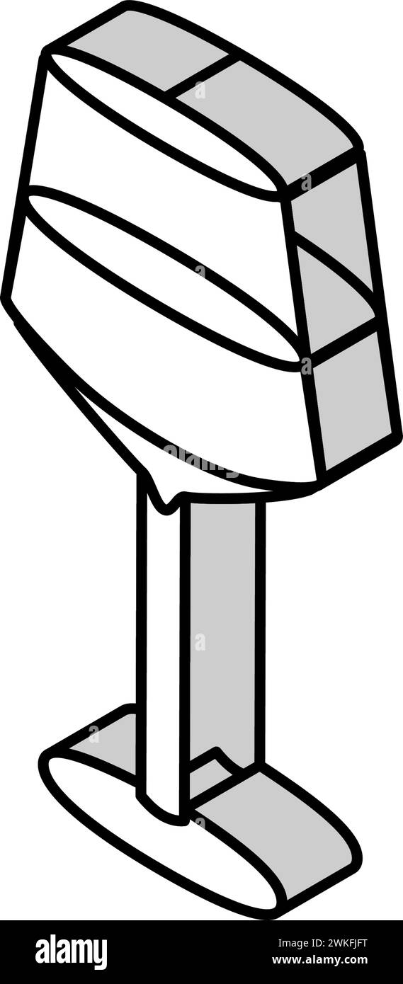 Weingut Wein Glas isometrische Icon Vektor Illustration Stock Vektor