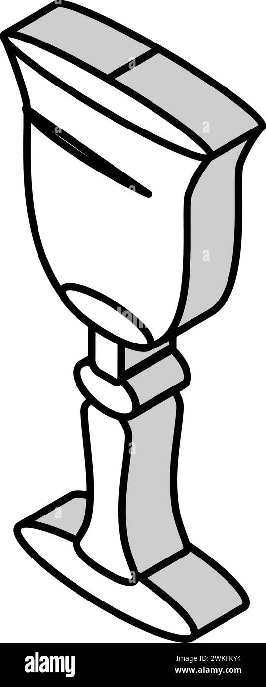 Bar Wein Glas isometrische Symbol Vektor-Illustration Stock Vektor