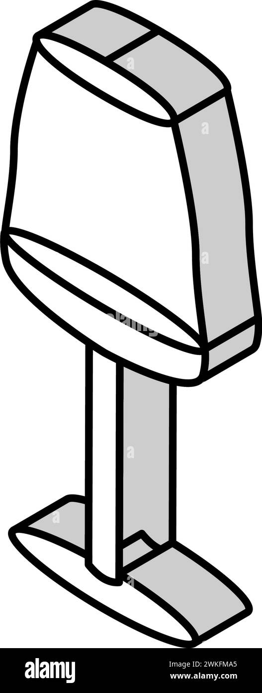 Rotweinglas isometrische Symbolvektordarstellung Stock Vektor