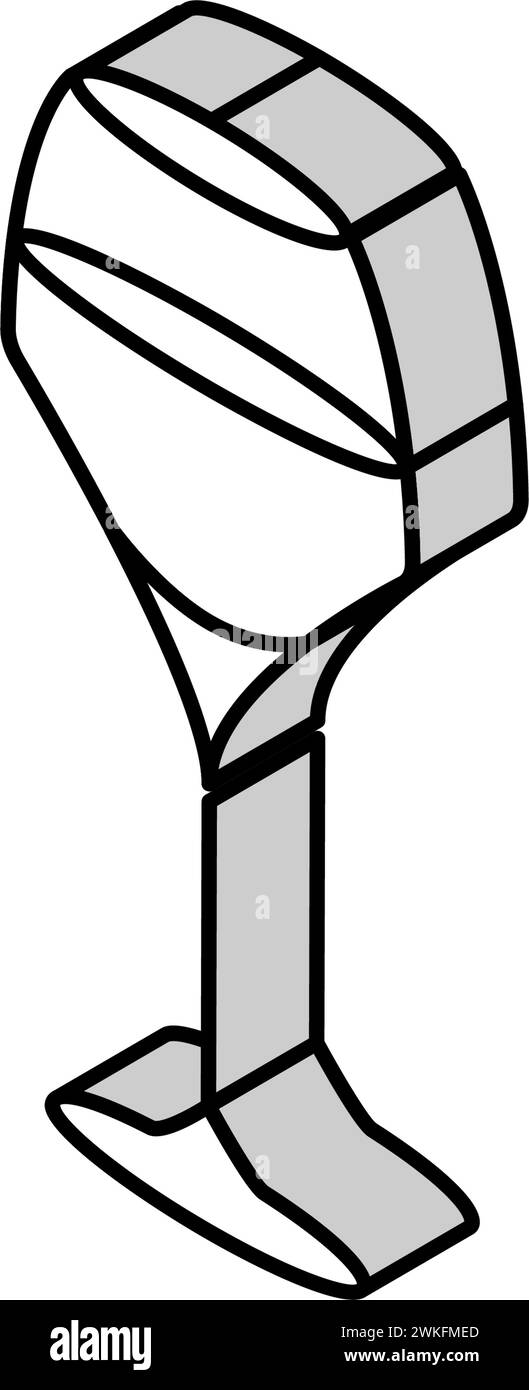 Cocktail Wein Glas isometrische Icon Vektor Illustration Stock Vektor