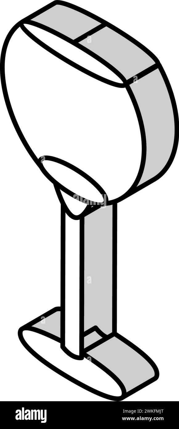 isometrische Symboldarstellung des cabernet Weinglases Stock Vektor