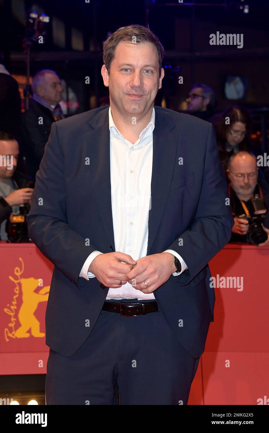 Lars Klingbeil bei der Verleihung des Goldenen Ehrenbären an Martin Scorsese auf der Berlinale 2024 / 74. Internationale Filmfestspiele Berlin im Hotel Grand Hyatt. Berlin, 20.02.2024 Stockfoto