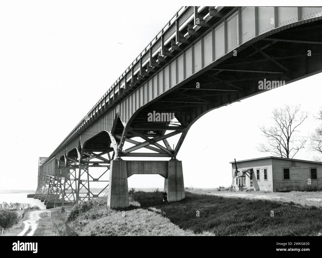 Morgantown-Dahlgren-Brücke 1953 Stockfoto