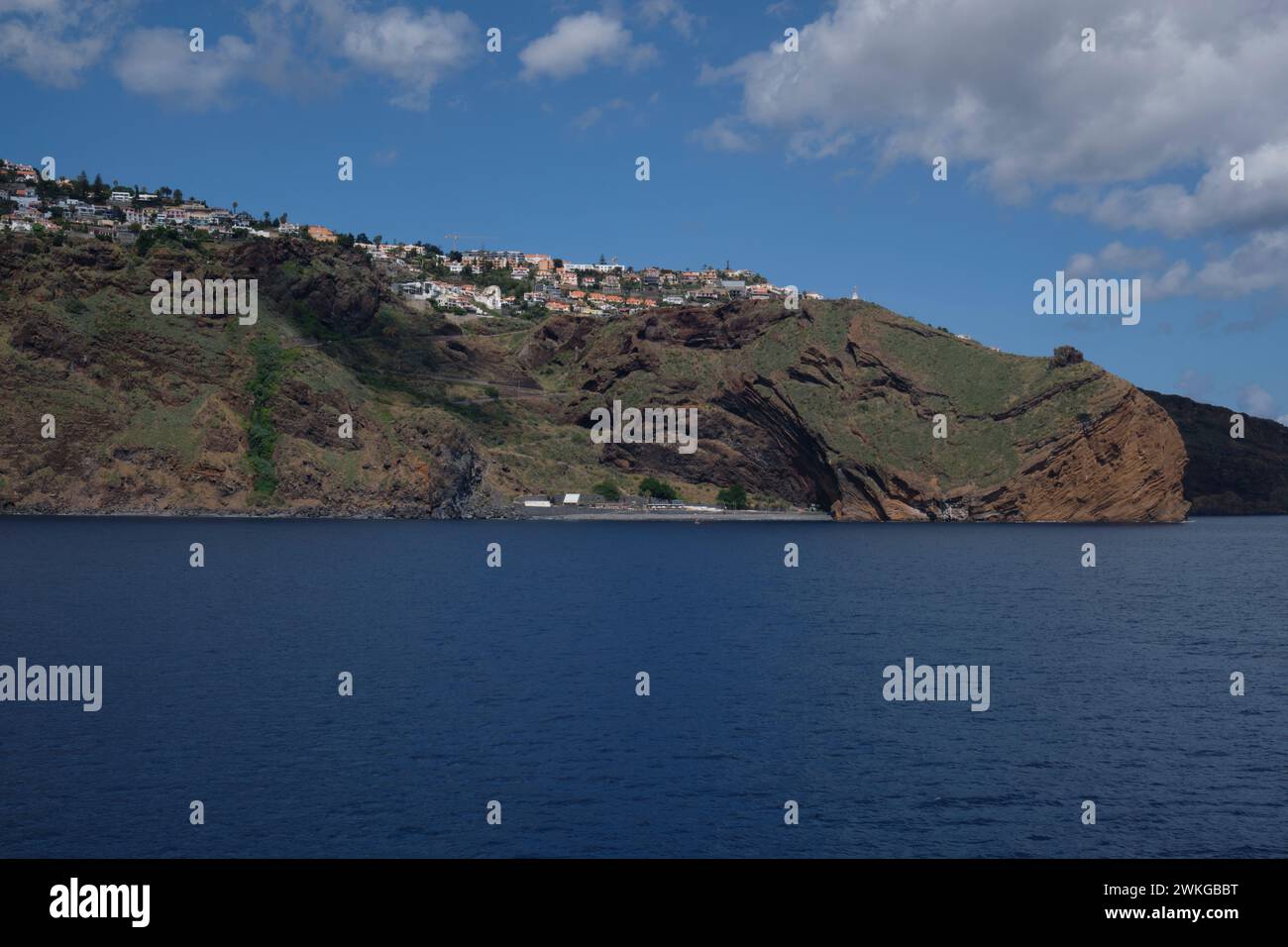Fährfahrt von Porto Santo zur Insel Madeira Stockfoto