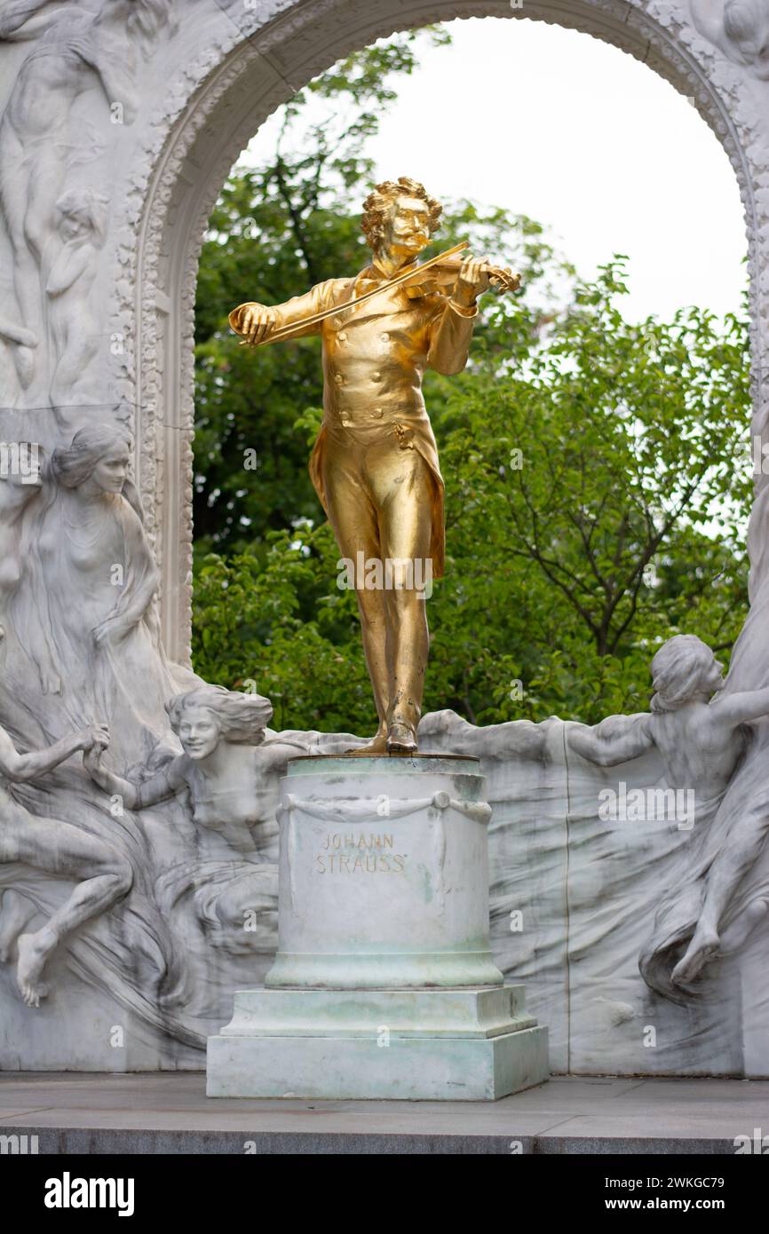 Strauss-Skulptur in Wien Stockfoto