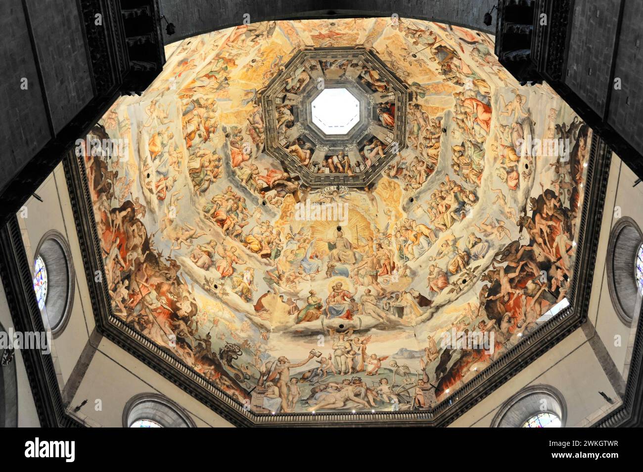 Innere der Kuppel der Basilika di Santa Maria del Fiore, Il Duomo di Firenze, Florenz, Italien Stockfoto