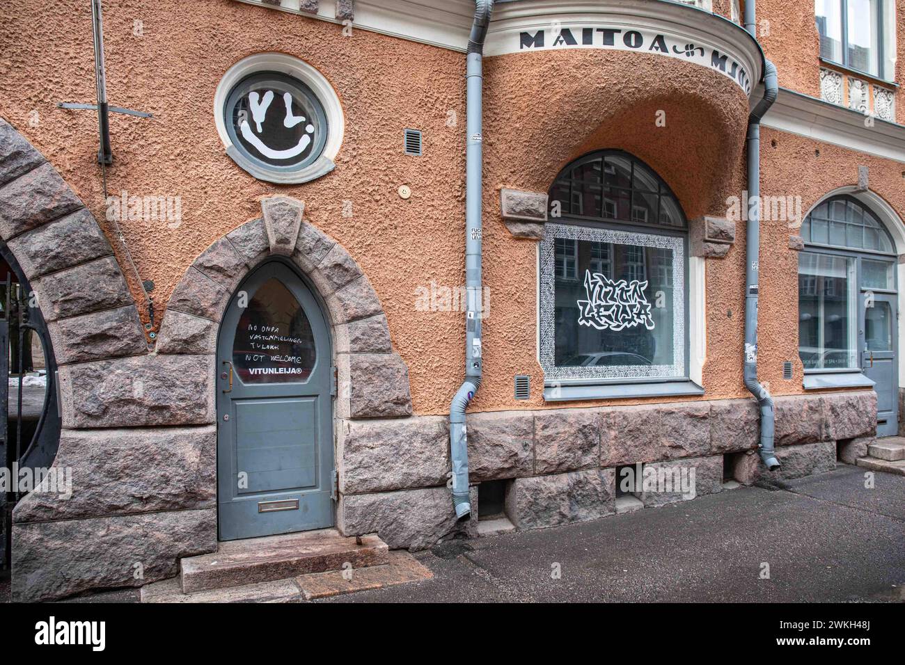 Vitunleija Modeboutique im Kalevankatu 33 in Helsinki, Finnland Stockfoto