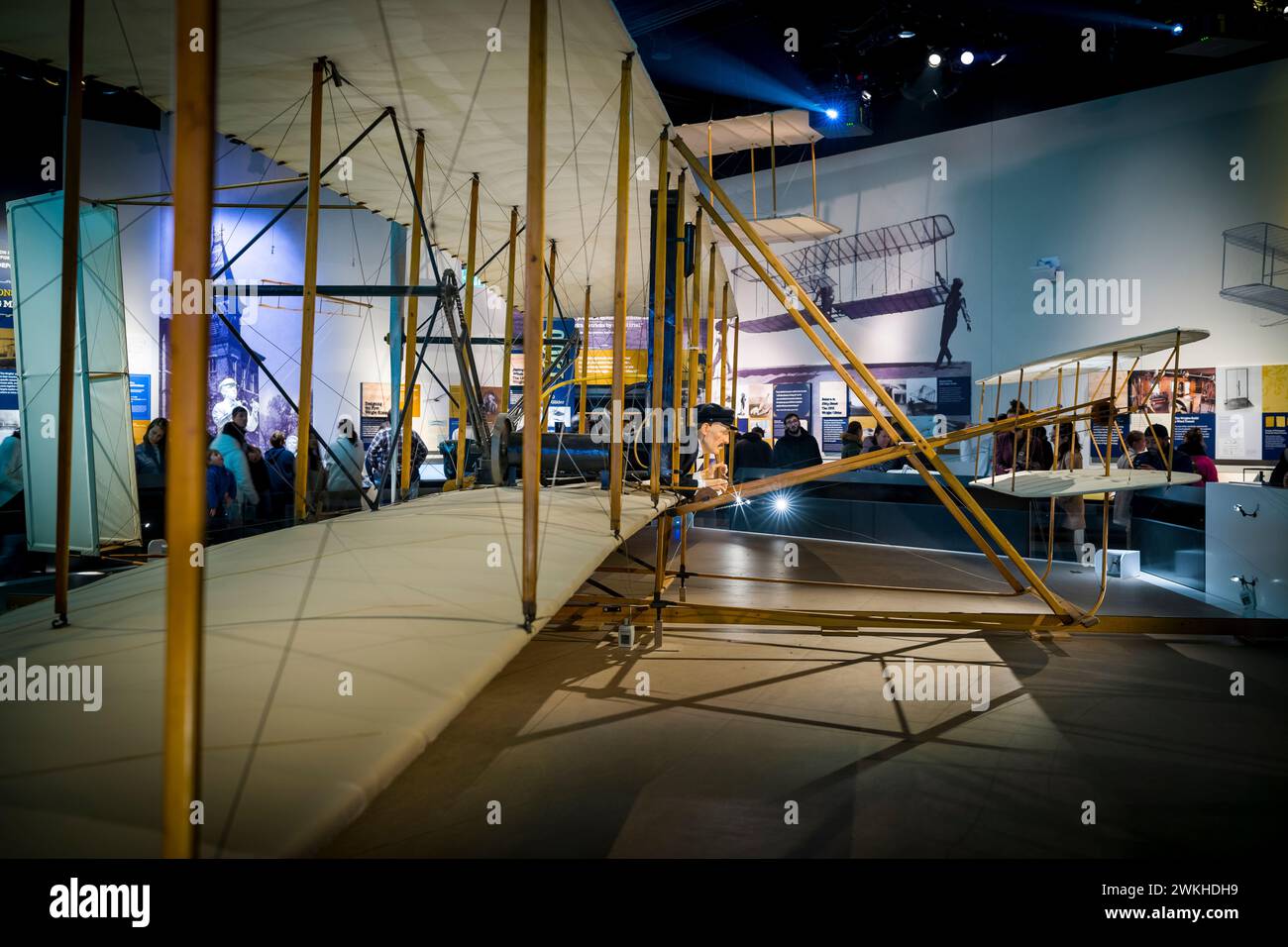 DAS WRIGHT FLYER 1903 NATIONAL AIR AND SPACE MUSEUM WASHINGTON DC USA Stockfoto