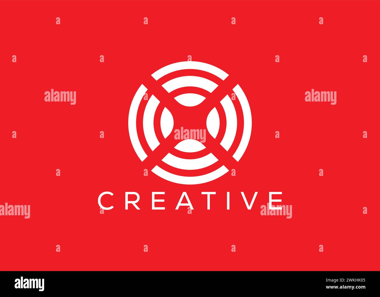 Kreative und minimale Letter O wlan-Logo-Vektorvorlage. Abstraktes Circle wlan-Logo Stock Vektor