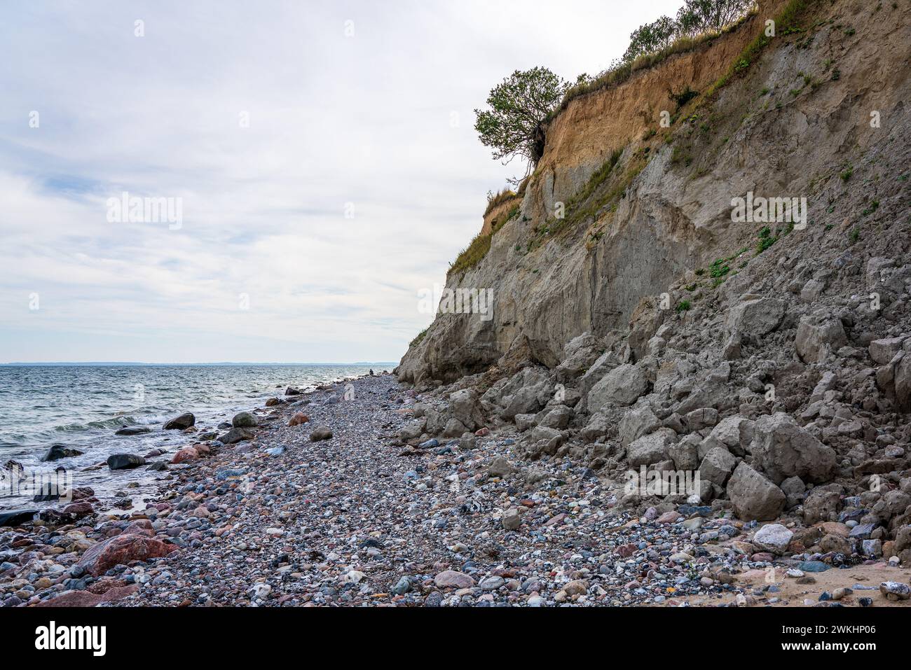 Steilküste in der Ostsee am Strand von Schönhagen. Stockfoto