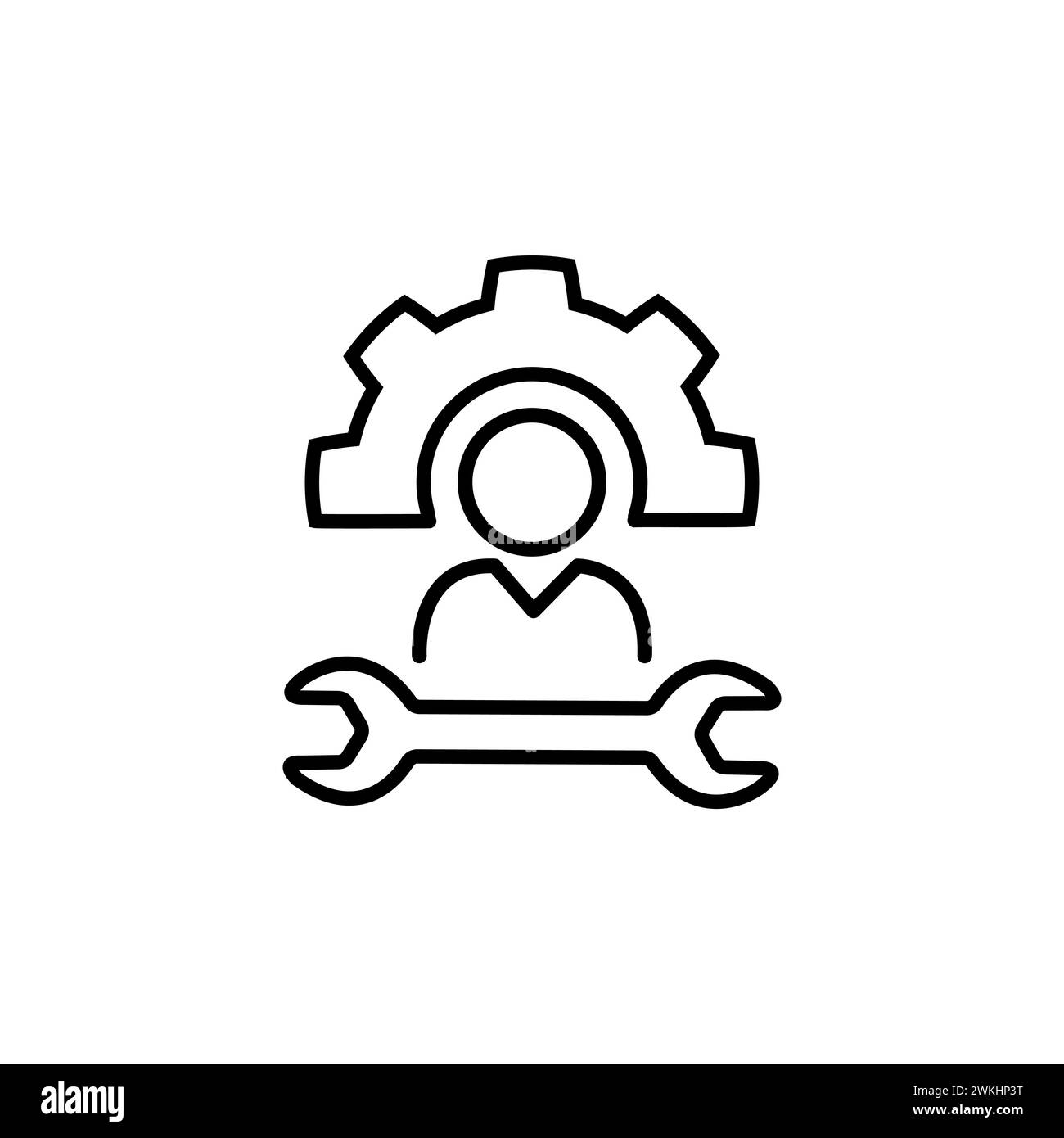 Symbol für Profileinstellungen. Symbol für Benutzereinstellungen. Stock Vektor