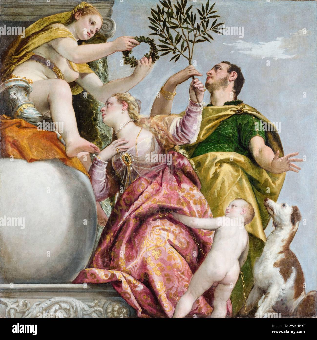 Paolo Veronese, vier Allegorien der Liebe: Happy Union, Ölgemälde auf Leinwand, um 1575 Stockfoto