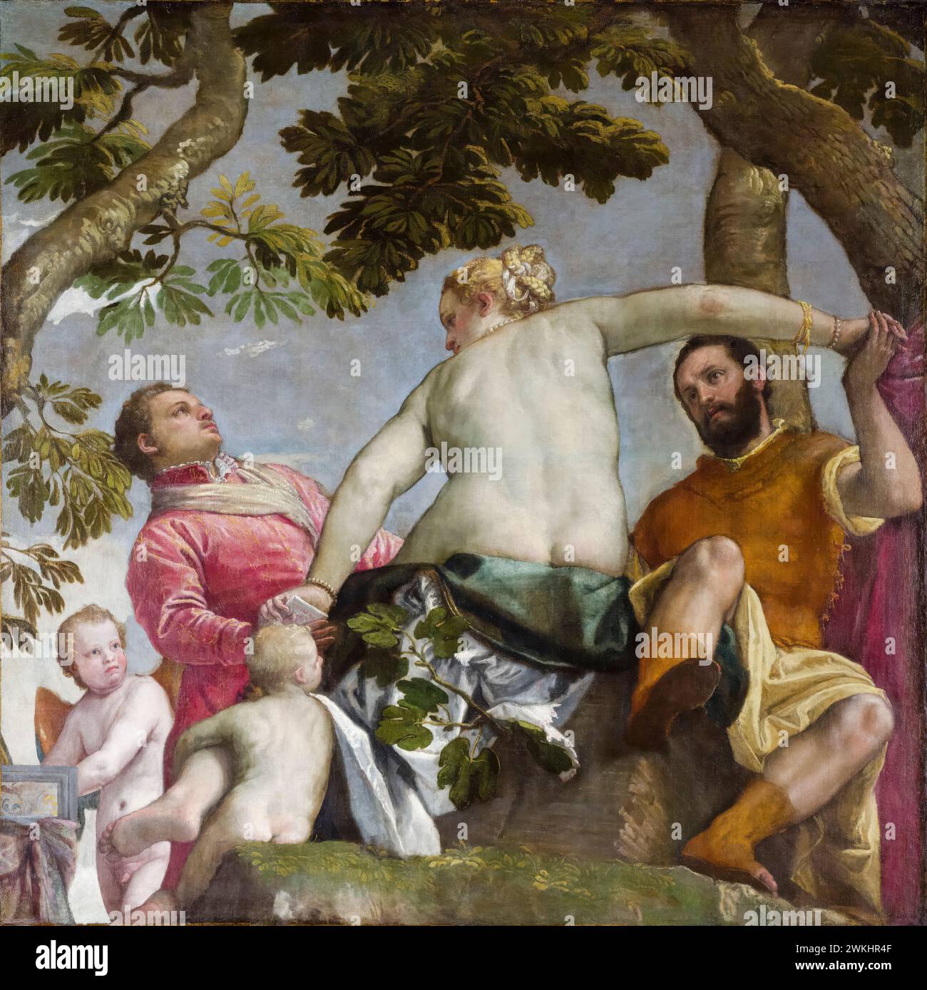 Paolo Veronese, vier Allegorien der Liebe: Untreue, Ölgemälde auf Leinwand, um 1575 Stockfoto