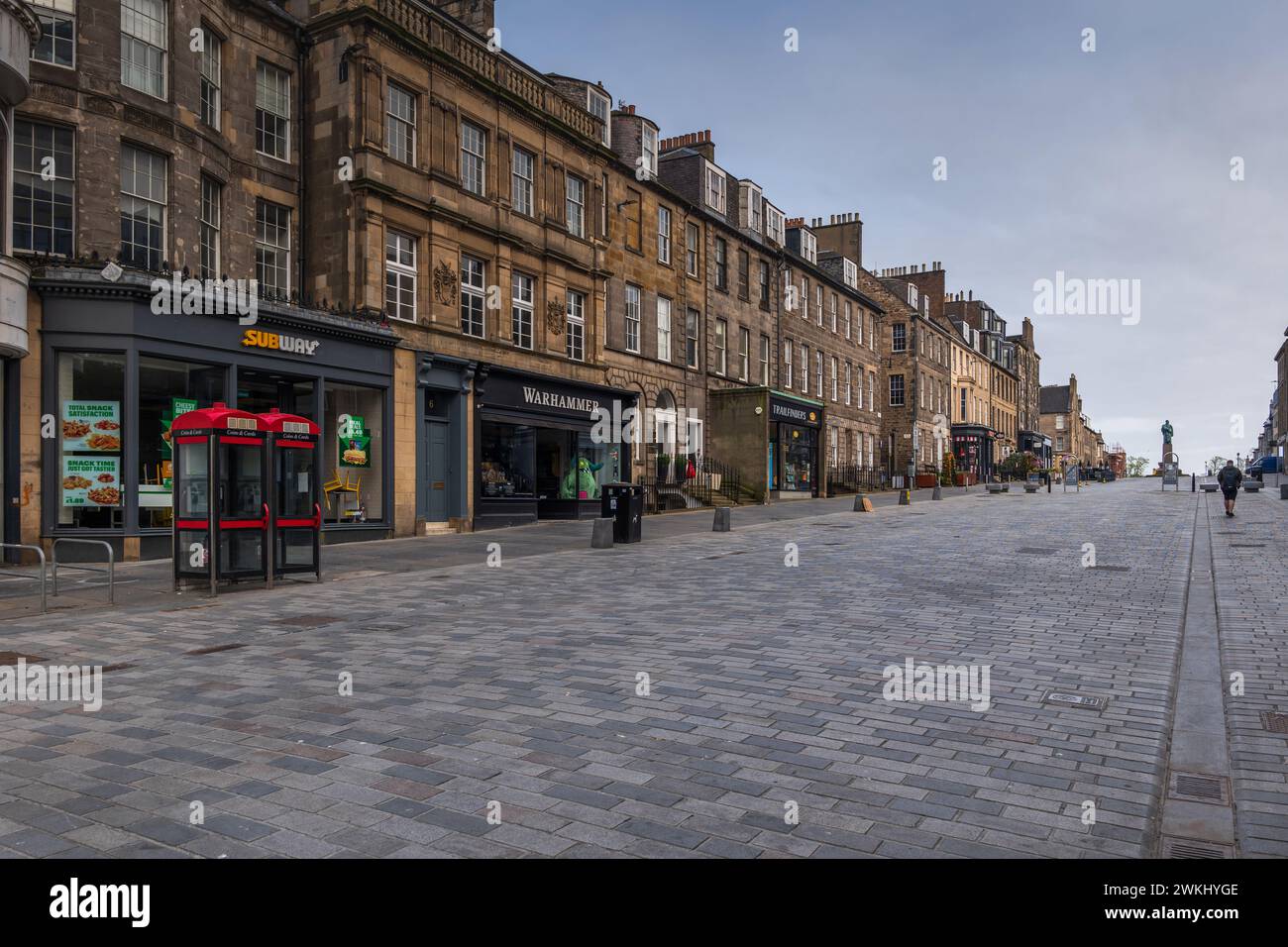 Castle Street in der Neustadt von Edinburgh City in Schottland, Großbritannien. Stockfoto