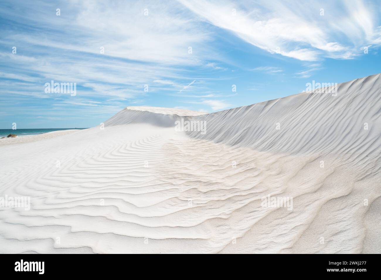 Die weißen Dünen des Wanagaran National Park an der Westküste Australiens Stockfoto