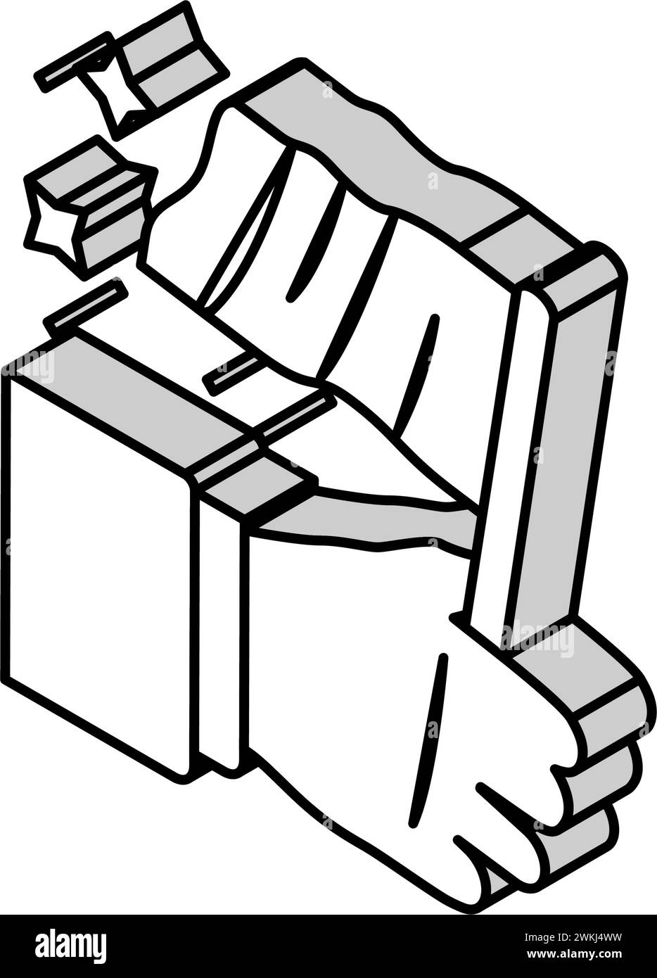 Initiative ergreifen Isometrische Isometrie-Vektorillustration Stock Vektor