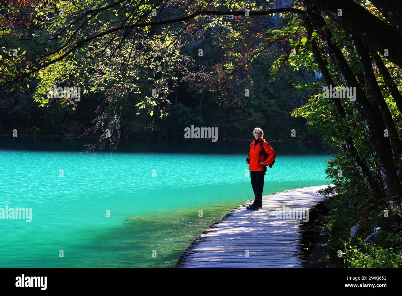 Plitvicer Gesehen, Wasserfall, Plitvice, Kroatien, Plitvicer Nationalpark, Plitvicer See, Naturschönheit, beeindruckende Natur an den Plitvicer gesehen Stockfoto