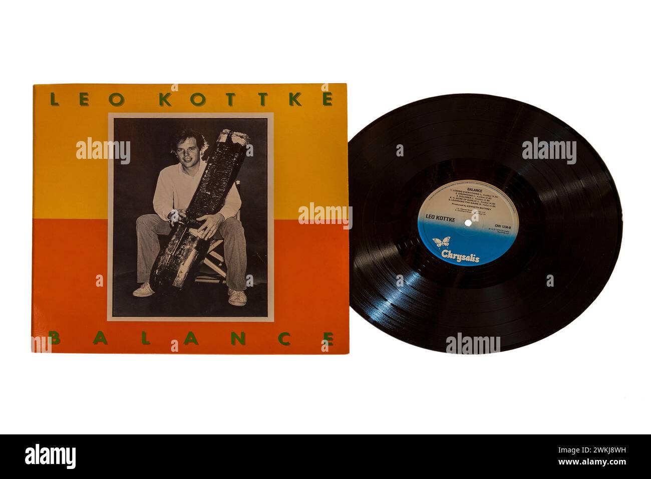 Leo Kottke Balance Vinyl-Album-Cover isoliert auf weißem Hintergrund - 1979 Stockfoto