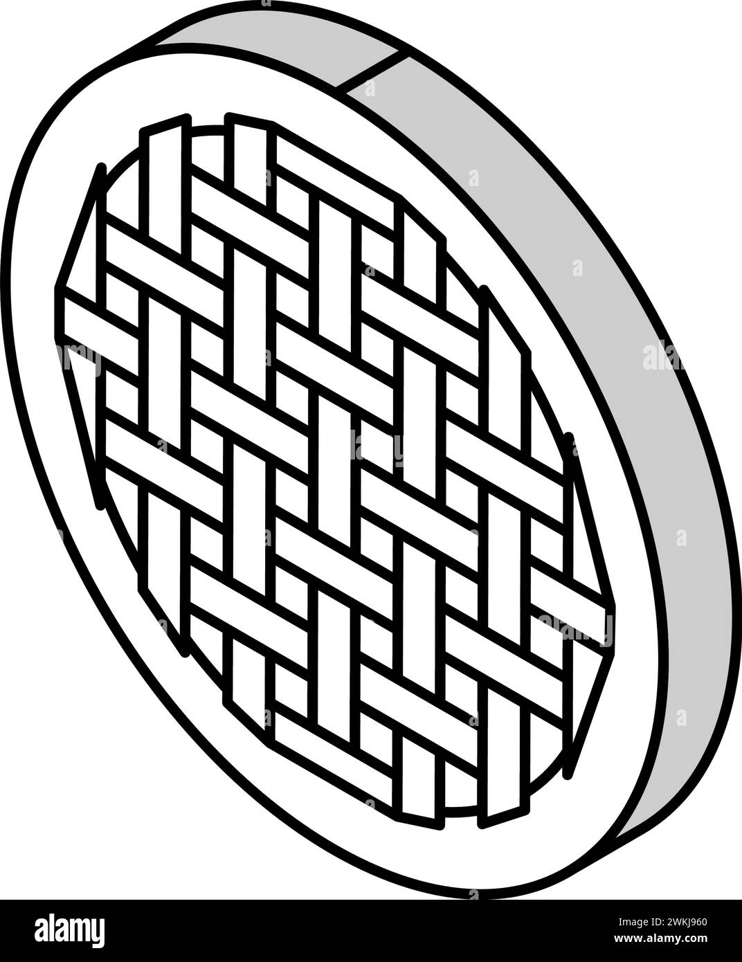 Isometrisches Symbol Vektor-Illustration des Leinwandgewebes Stock Vektor