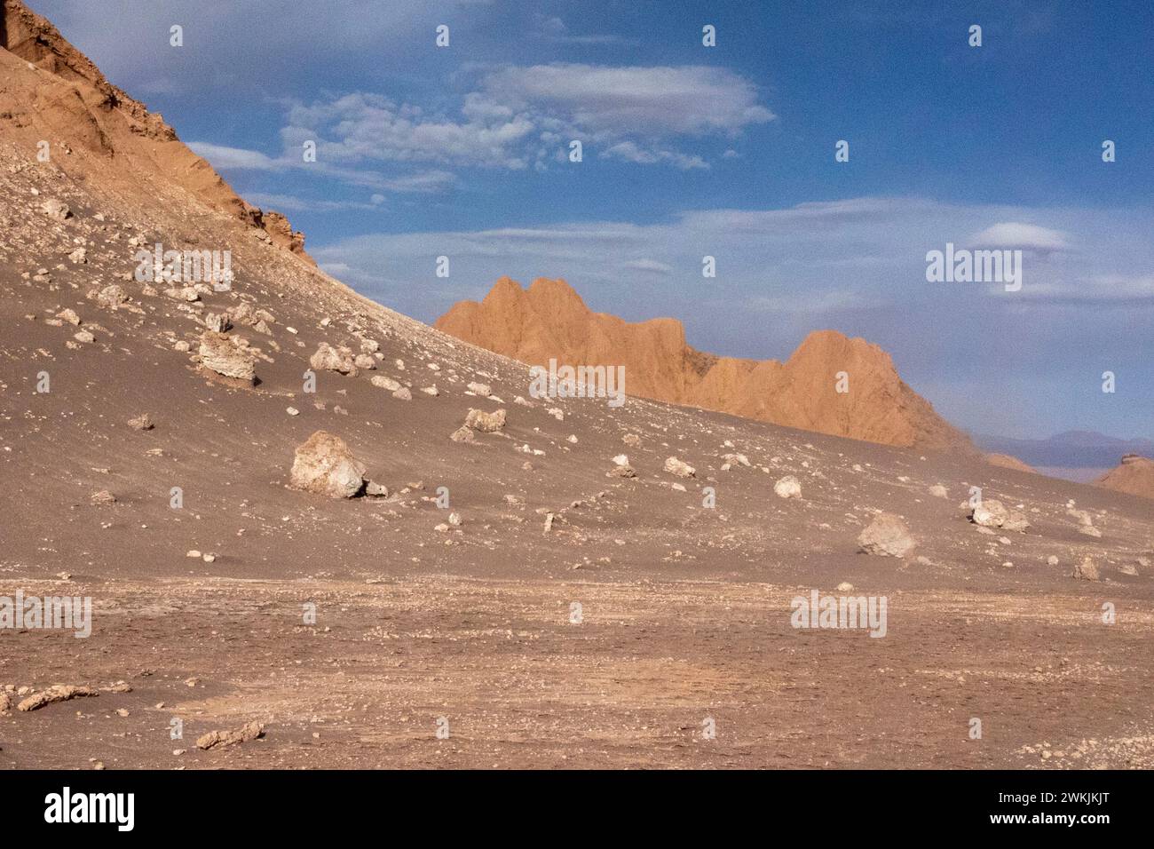 Tal der Monde (Valle de la Luna), Chile, Südamerika. Wo Astronauten zur Weltraumforschung üben Stockfoto