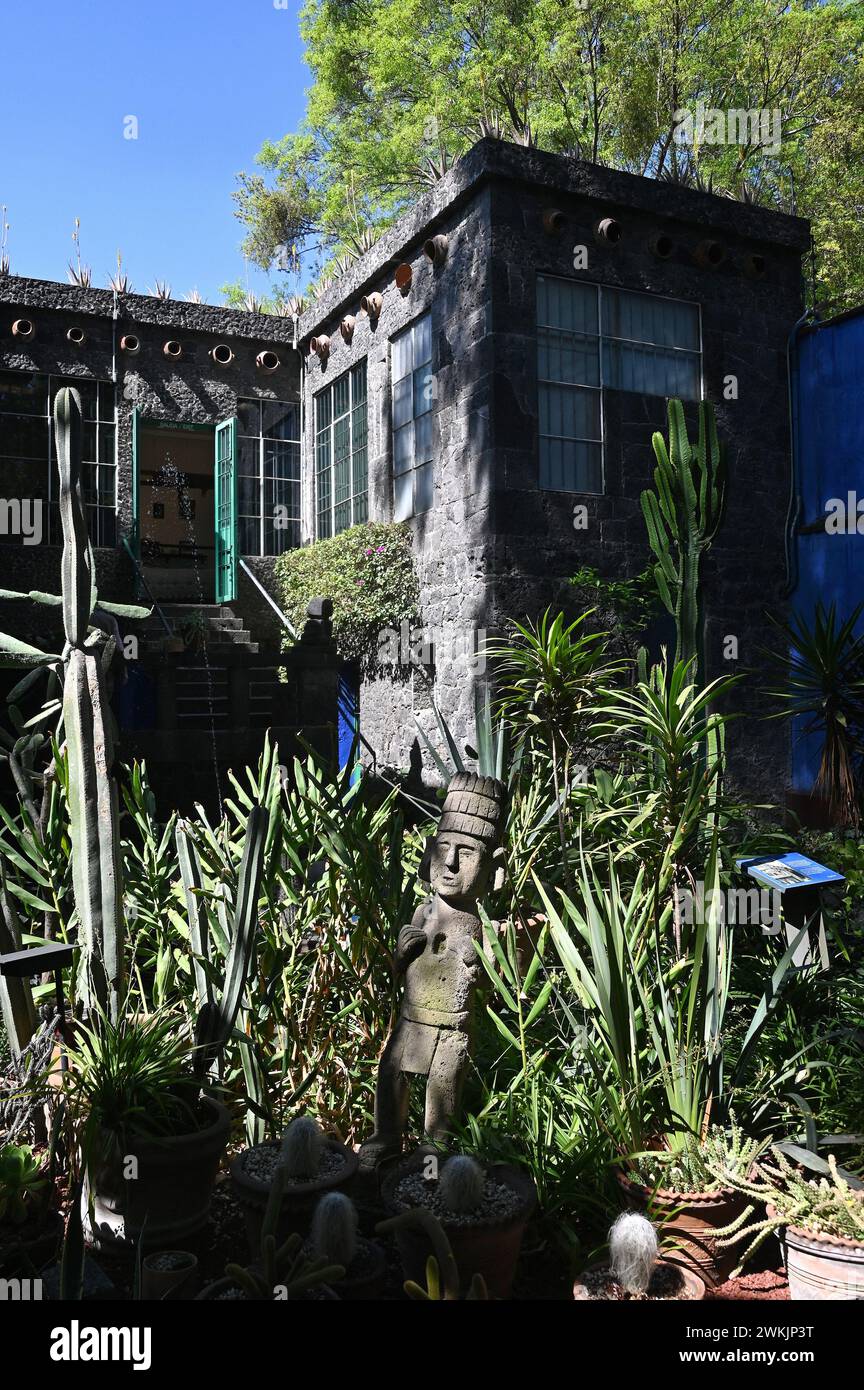 Museo Frida Kahlo, Casa Azul, Coyoacan, Mexiko-Stadt Stockfoto