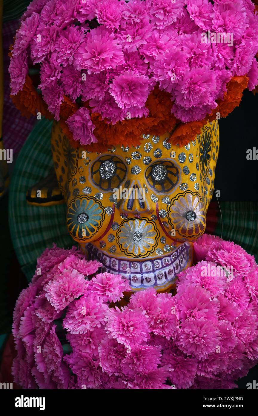 Bunte Skelett-Puppen, Coyoacan, Mexiko-Stadt Stockfoto