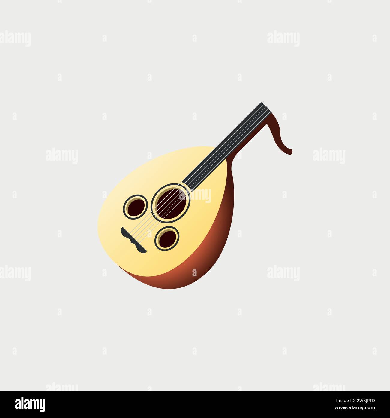 Laute - Oud. Arabisches Orientalisches Musikinstrument Stock Vektor