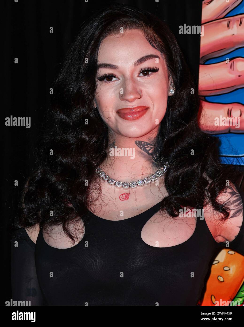 HOLLYWOOD, LOS ANGELES, KALIFORNIEN, USA - 20. FEBRUAR: Bhad Bhabie (Danielle Peskowitz Bregoli) kommt zur Los Angeles Premiere von Shout! Studios, All Things Comedy und Utopias 'Drugstore June' fanden am 20. Februar 2024 im TCL Chinese 6 Theater in Hollywood, Los Angeles, Kalifornien, USA statt. (Foto: Xavier Collin/Image Press Agency) Stockfoto