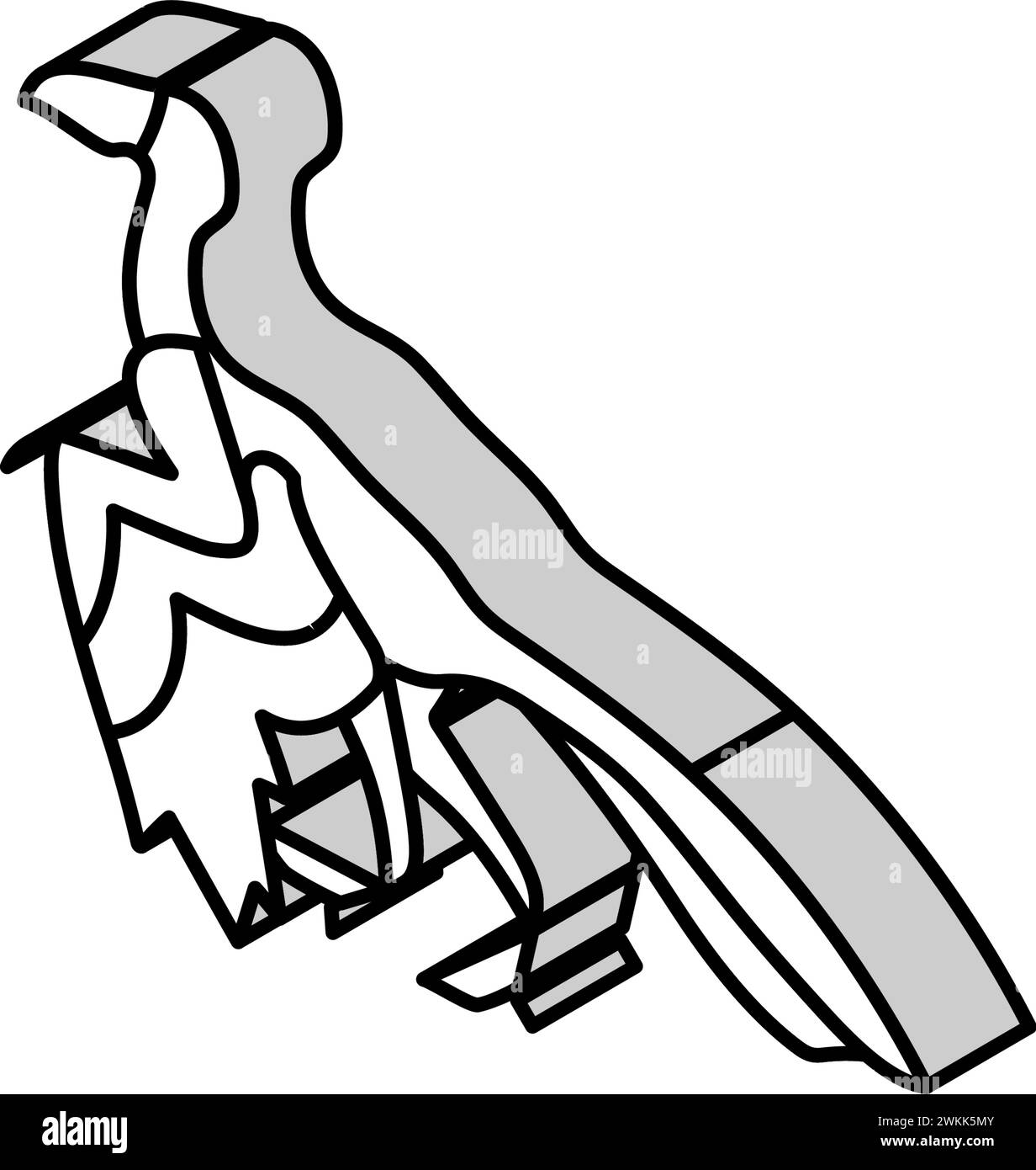 archaeopteryx Dinosaurier Tier isometrische Icon Vektor Illustration Stock Vektor