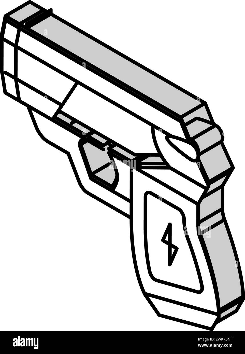 isometrische Icon-Vektordarstellung der taser-Waffe Stock Vektor