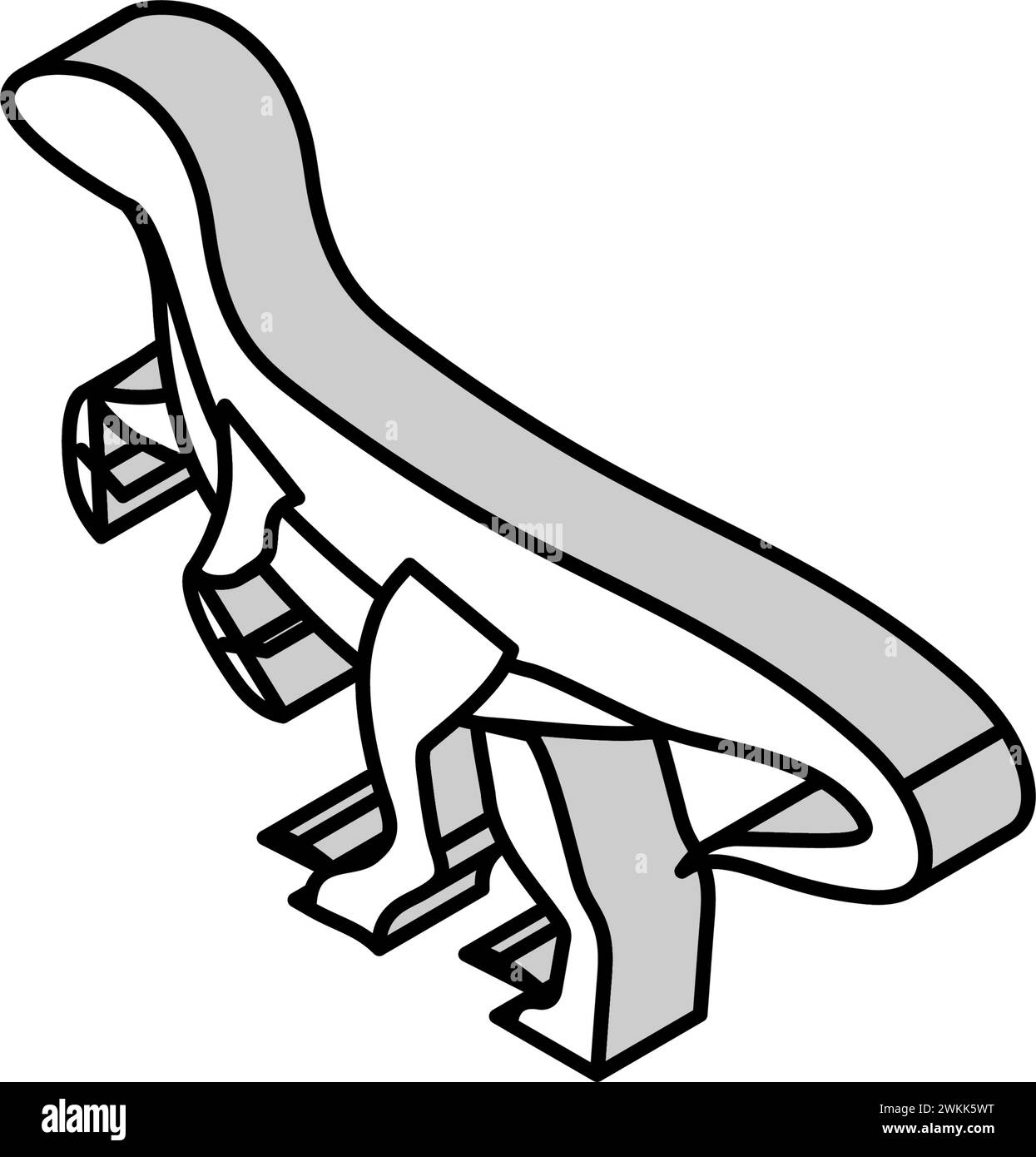 velociraptor Dinosaurier Tier isometrische Icon Vektor Illustration Stock Vektor