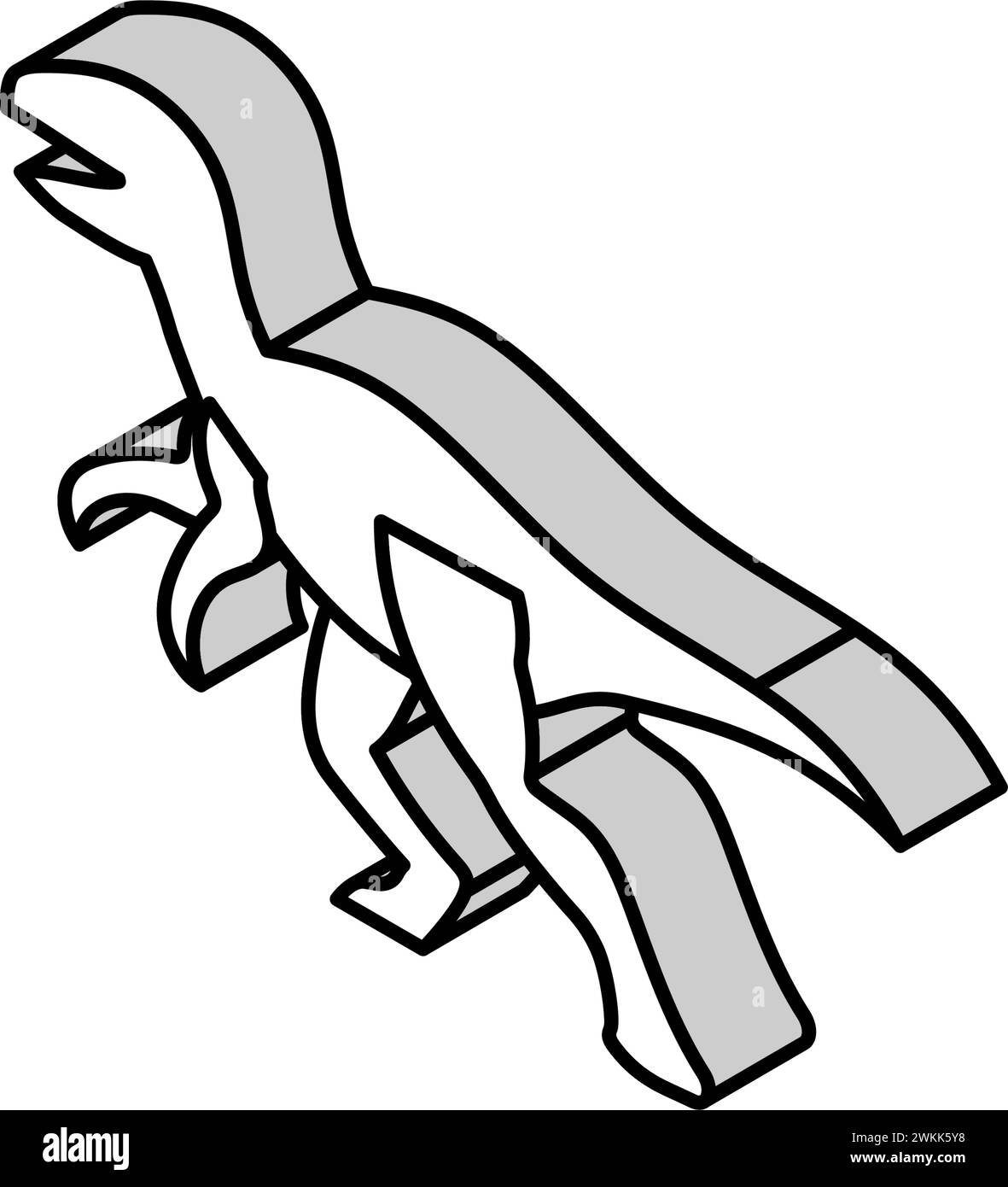 deinonychus Dinosaurier Tier isometrische Icon Vektor Illustration Stock Vektor deinonychus Dinosaurier Tier isometrische Icon Vektor Illustration Stock Vektor