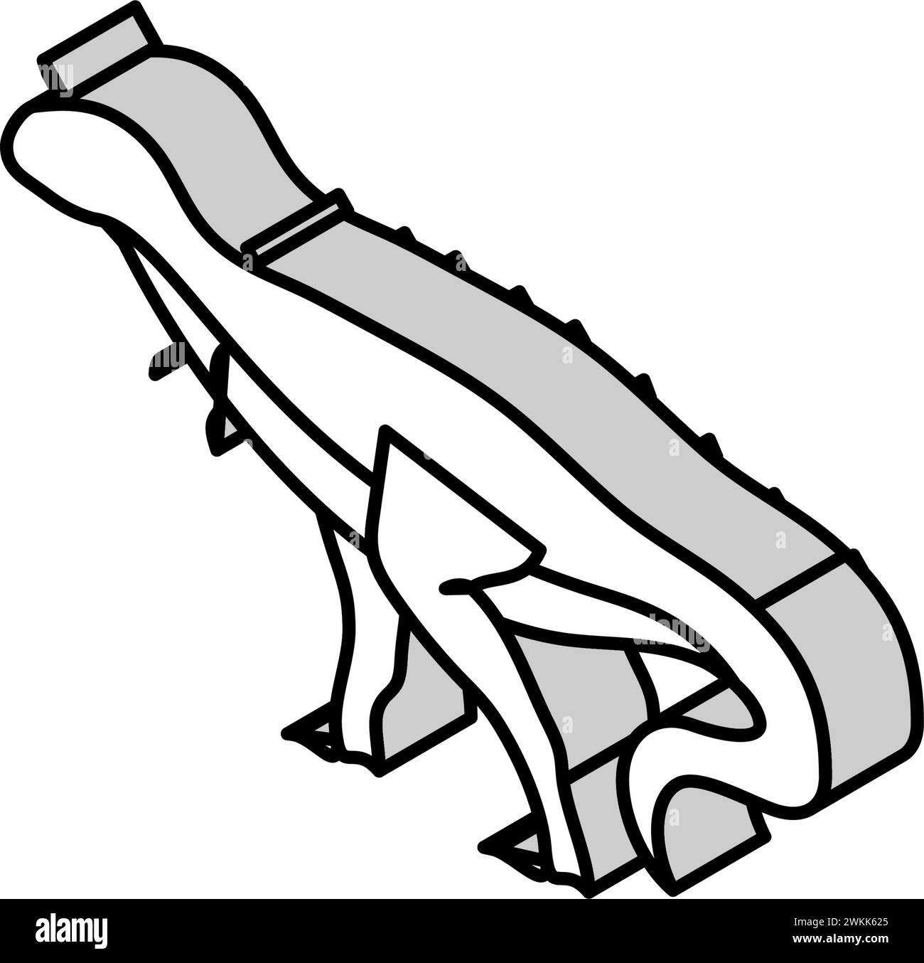 carnotaurus Dinosaurier Tier isometrische Icon Vektor Illustration Stock Vektor