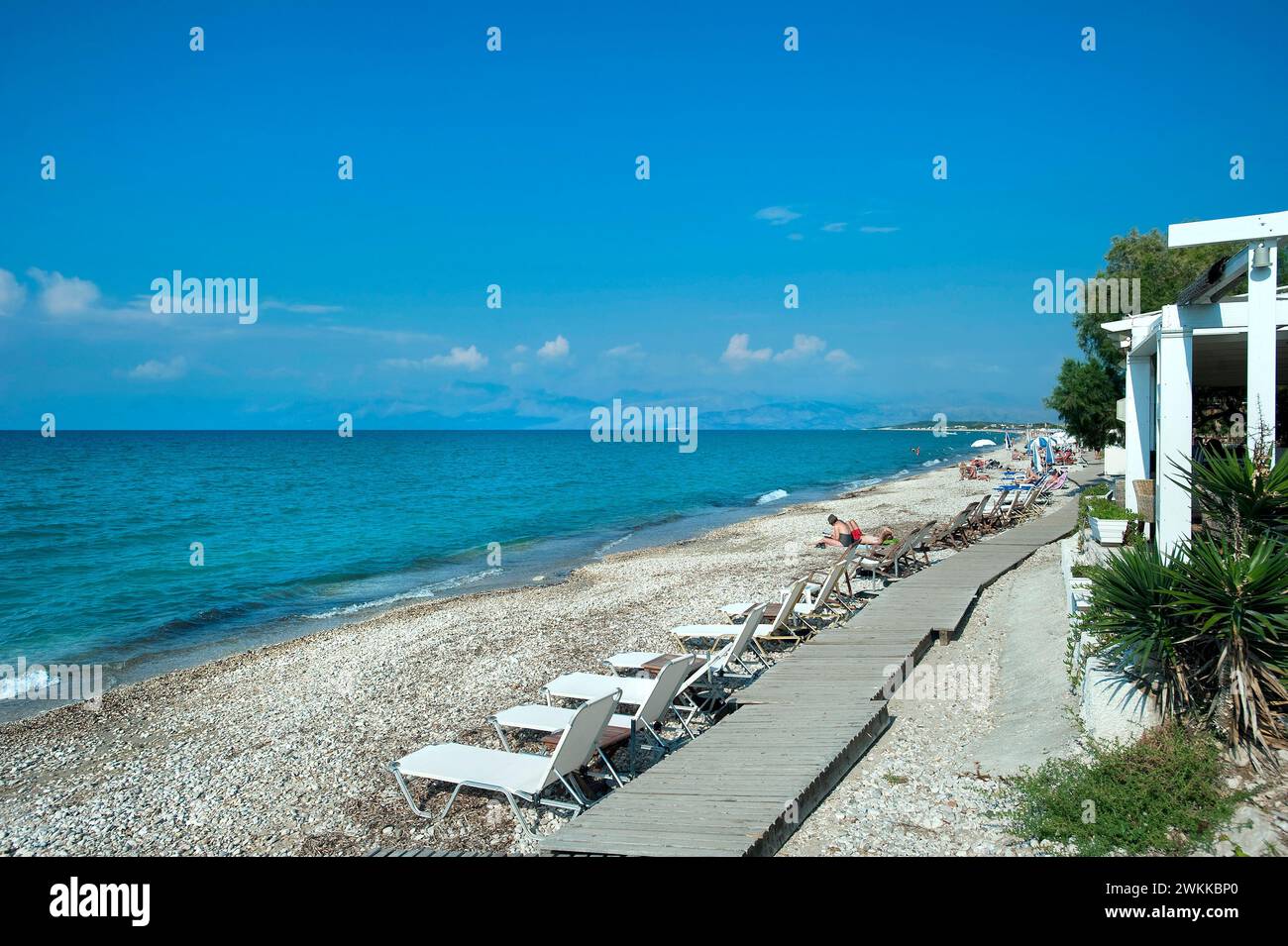 Acharavi Beach, Korfu, Ionische Inseln, Griechenland Stockfoto