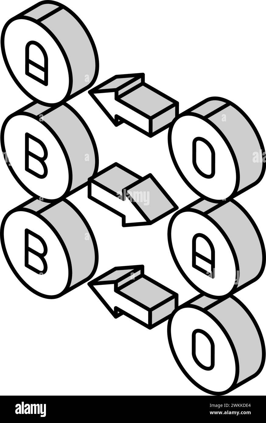 Logisch-mathematische Ausbildung isometrische Symbolvektordarstellung Stock Vektor