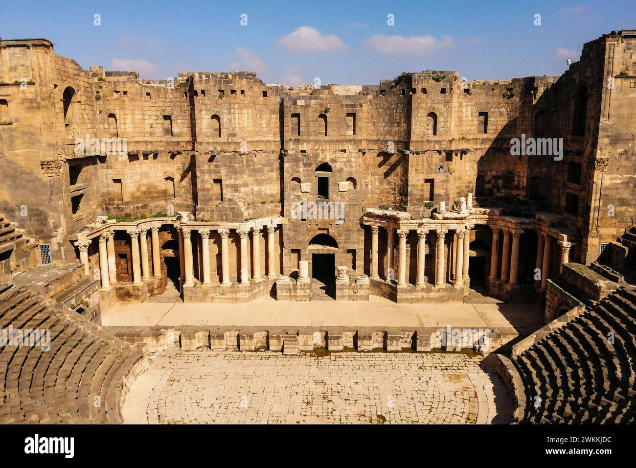 Syrien, Bosra, das römische Theater Stockfoto