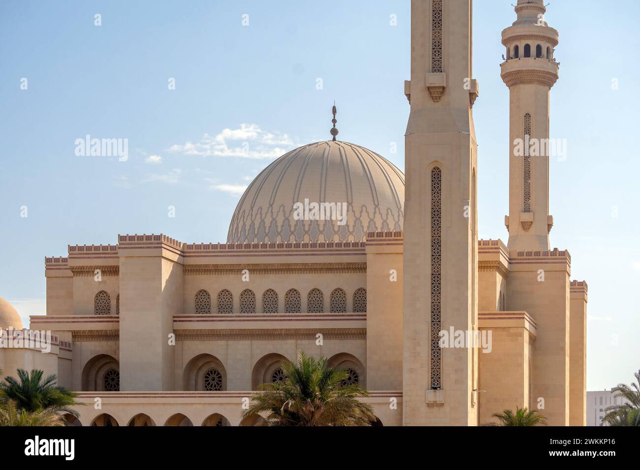 Manama, Bahrain - 27. Dezember 2023: Al Fateh Grand Mosque. Staatliche Moschee Bahrain Stockfoto