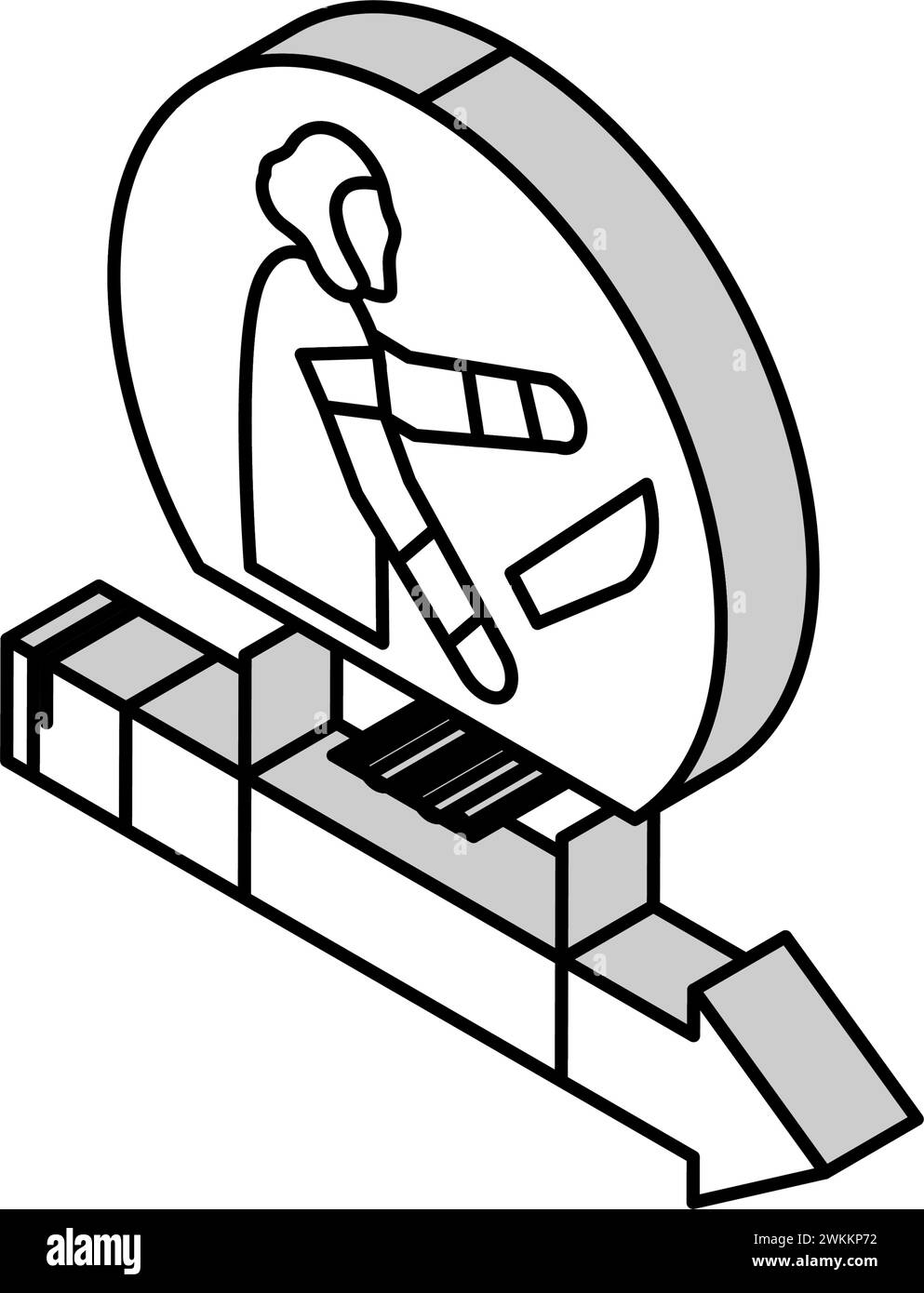 Eisenzeit menschliche Evolution isometrische Iconvektorillustration Stock Vektor