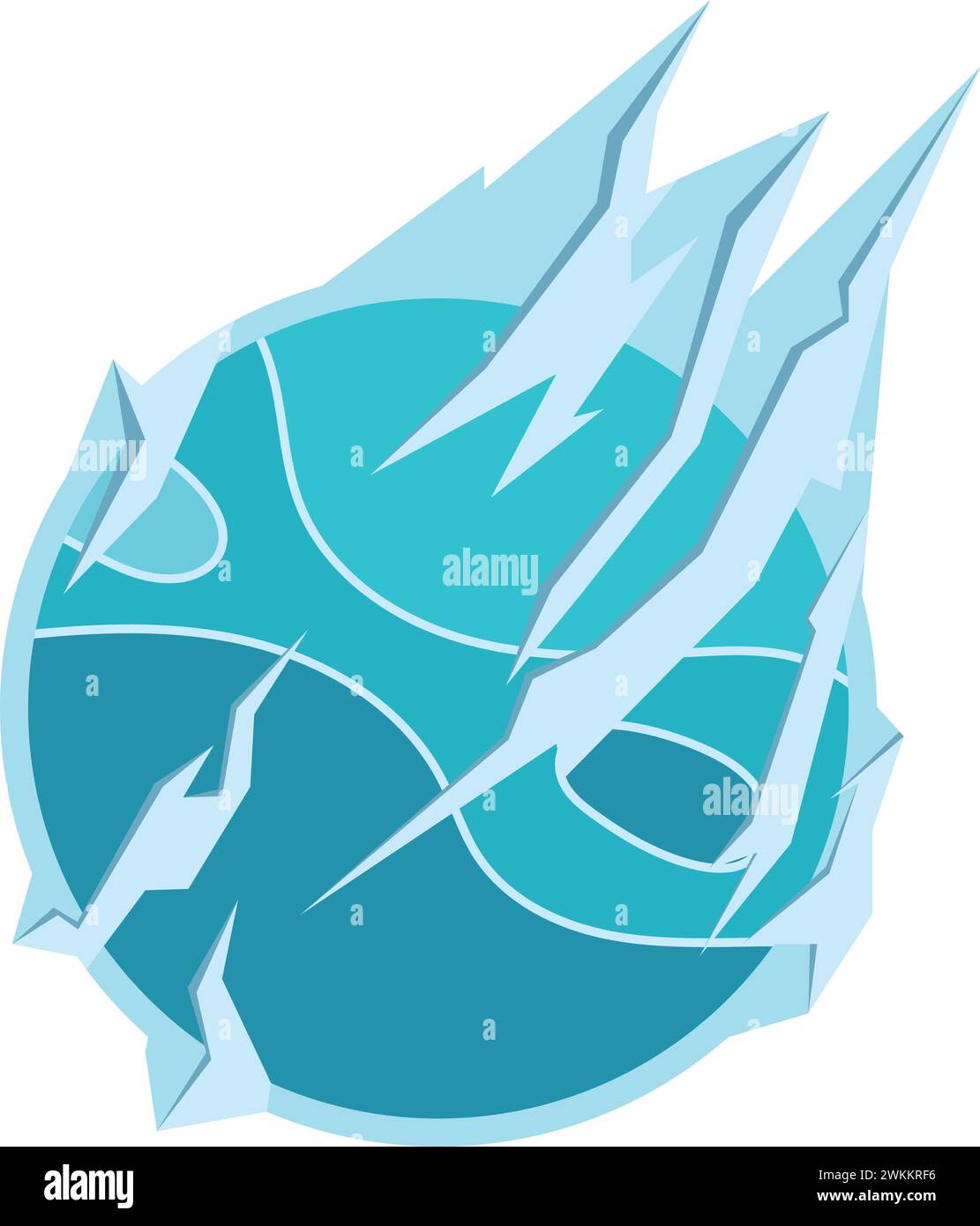 Isolierte farbige Sci fi fantasy Planet Icon Vektor Stock Vektor