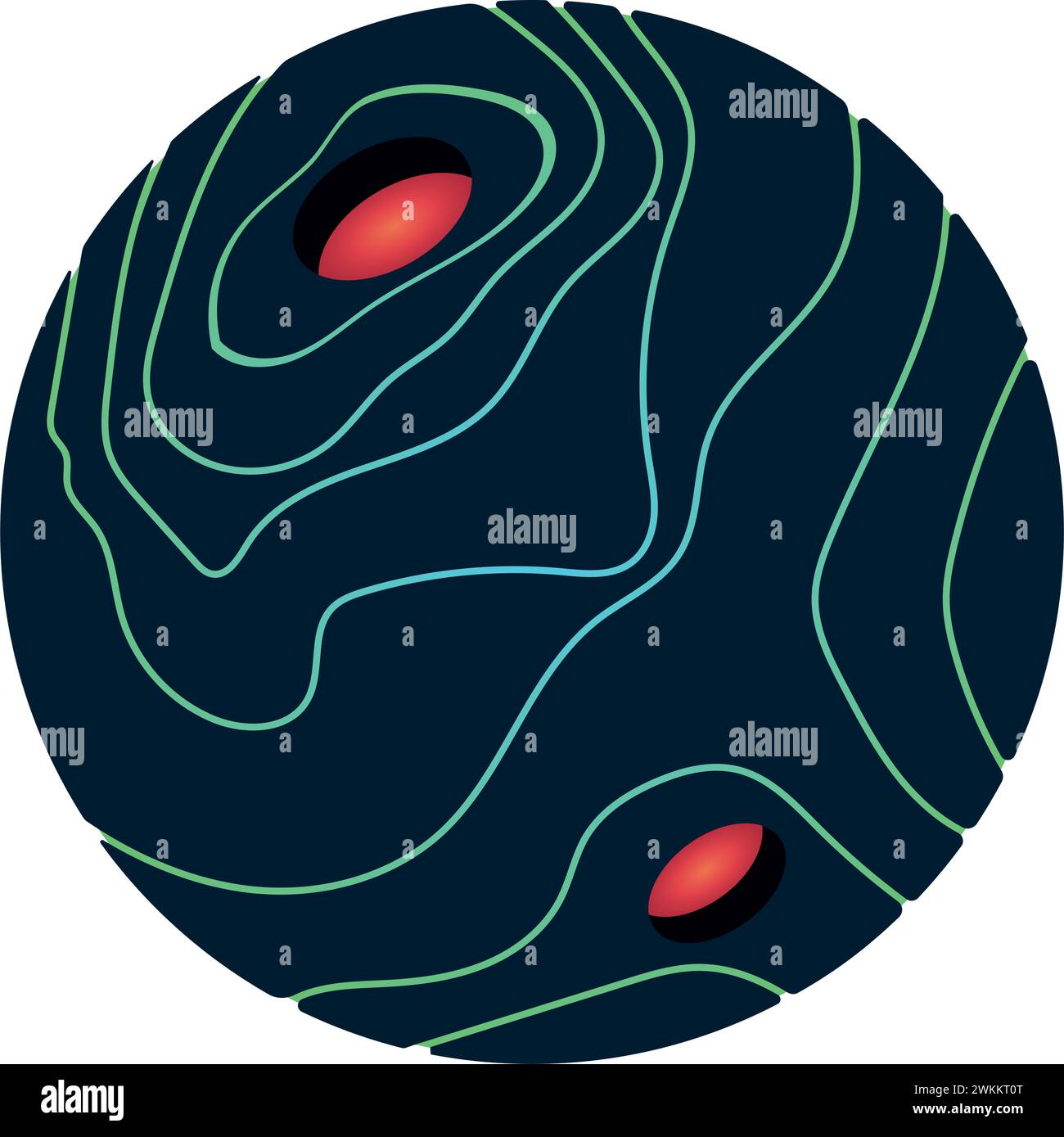 Isolierte farbige Sci fi fantasy Planet Icon Vektor Stock Vektor