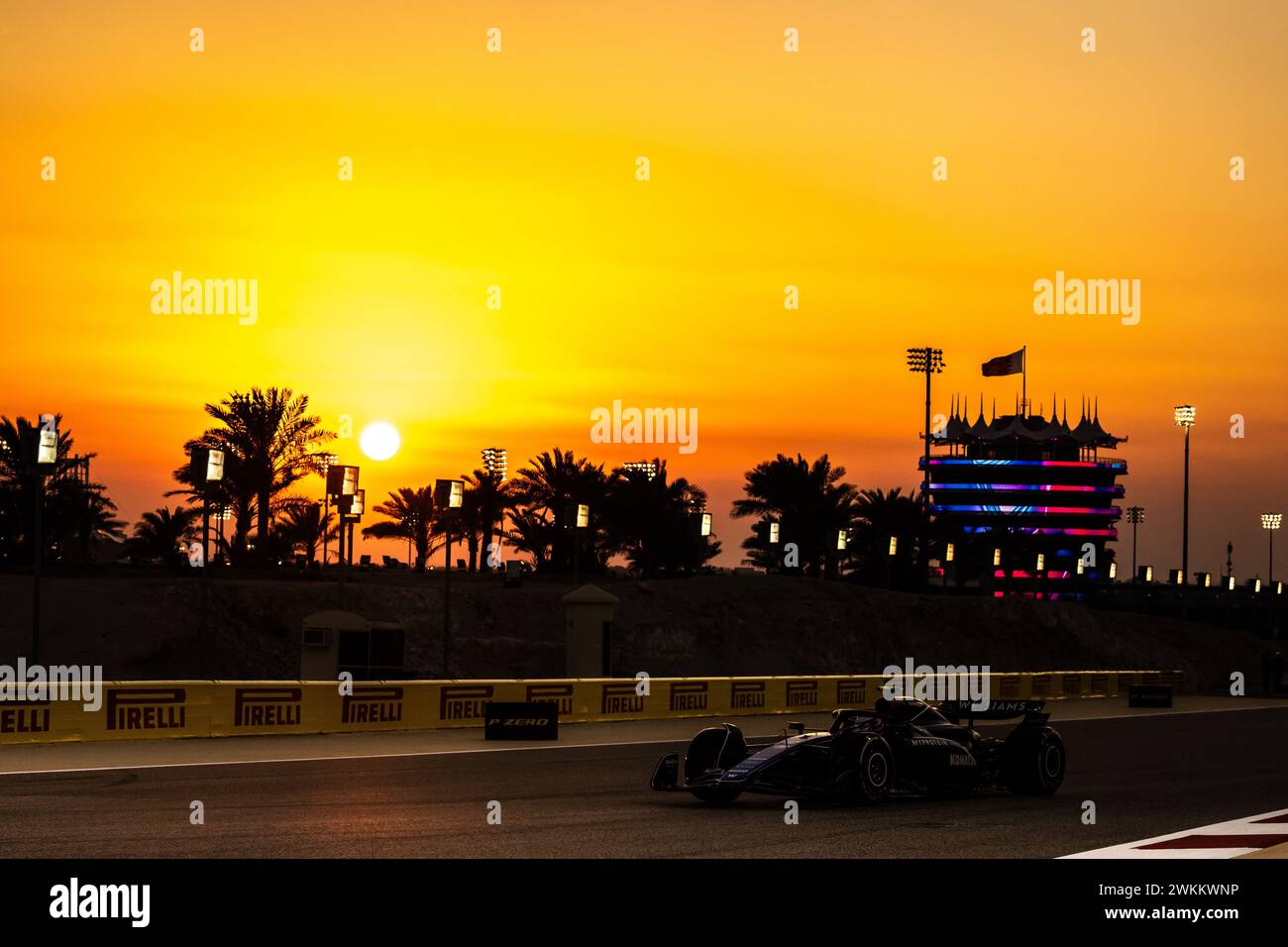 Sakhir, Bahrain. Februar 2024. Logan Sargeant (USA) Williams Racing FW46. 21.02.2024. Formel-1-Test, Sakhir, Bahrain, Tag 1. Das Foto sollte lauten: XPB/Alamy Live News. Stockfoto