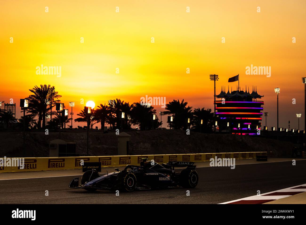 Sakhir, Bahrain. Februar 2024. Logan Sargeant (USA) Williams Racing FW46. 21.02.2024. Formel-1-Test, Sakhir, Bahrain, Tag 1. Das Foto sollte lauten: XPB/Alamy Live News. Stockfoto