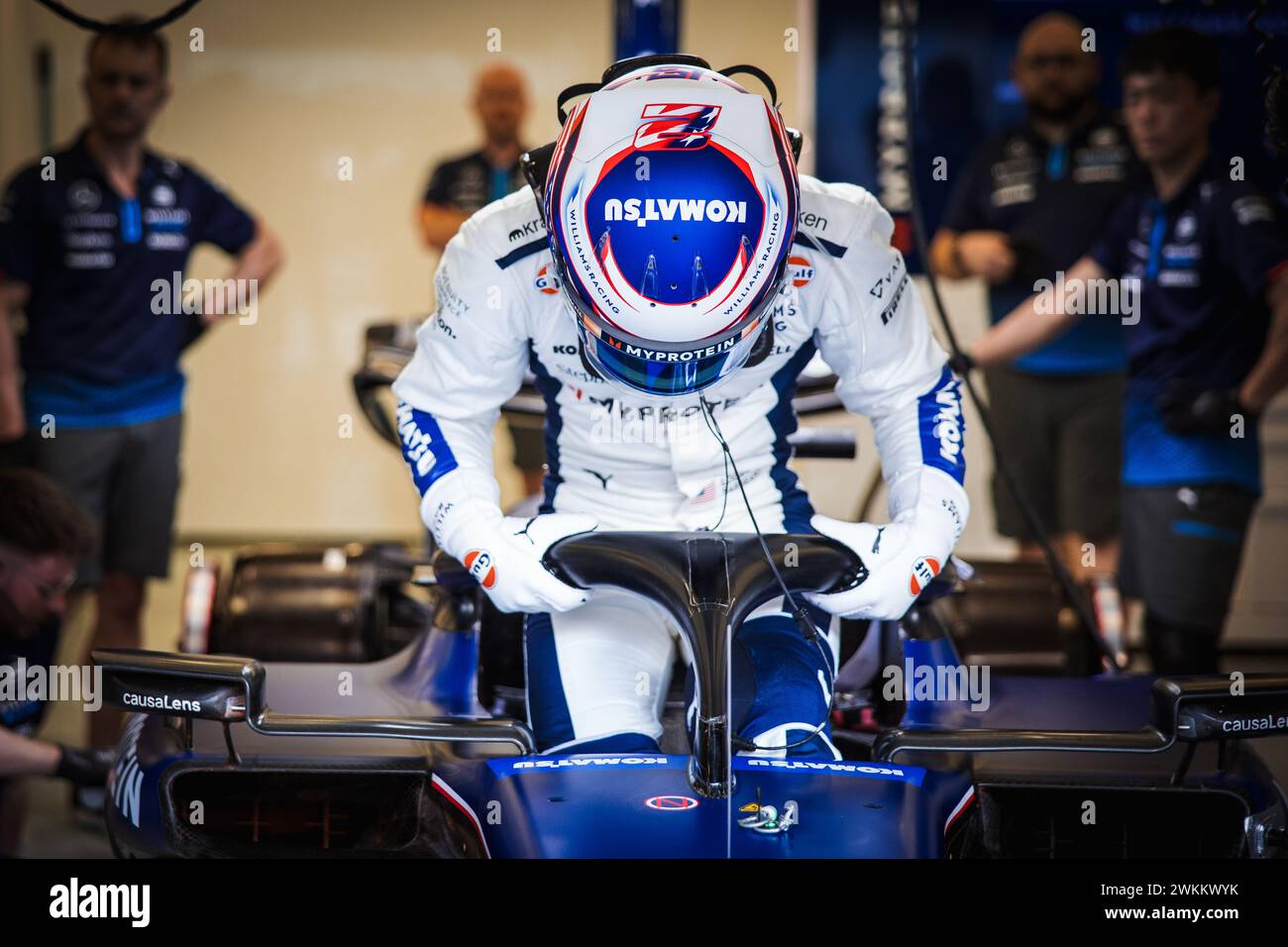 Sakhir, Bahrain. Februar 2024. Logan Sargeant (USA) Williams Racing FW46. 21.02.2024. Formel-1-Test, Sakhir, Bahrain, Tag 1. Das Foto sollte lauten: XPB/Alamy Live News. Stockfoto