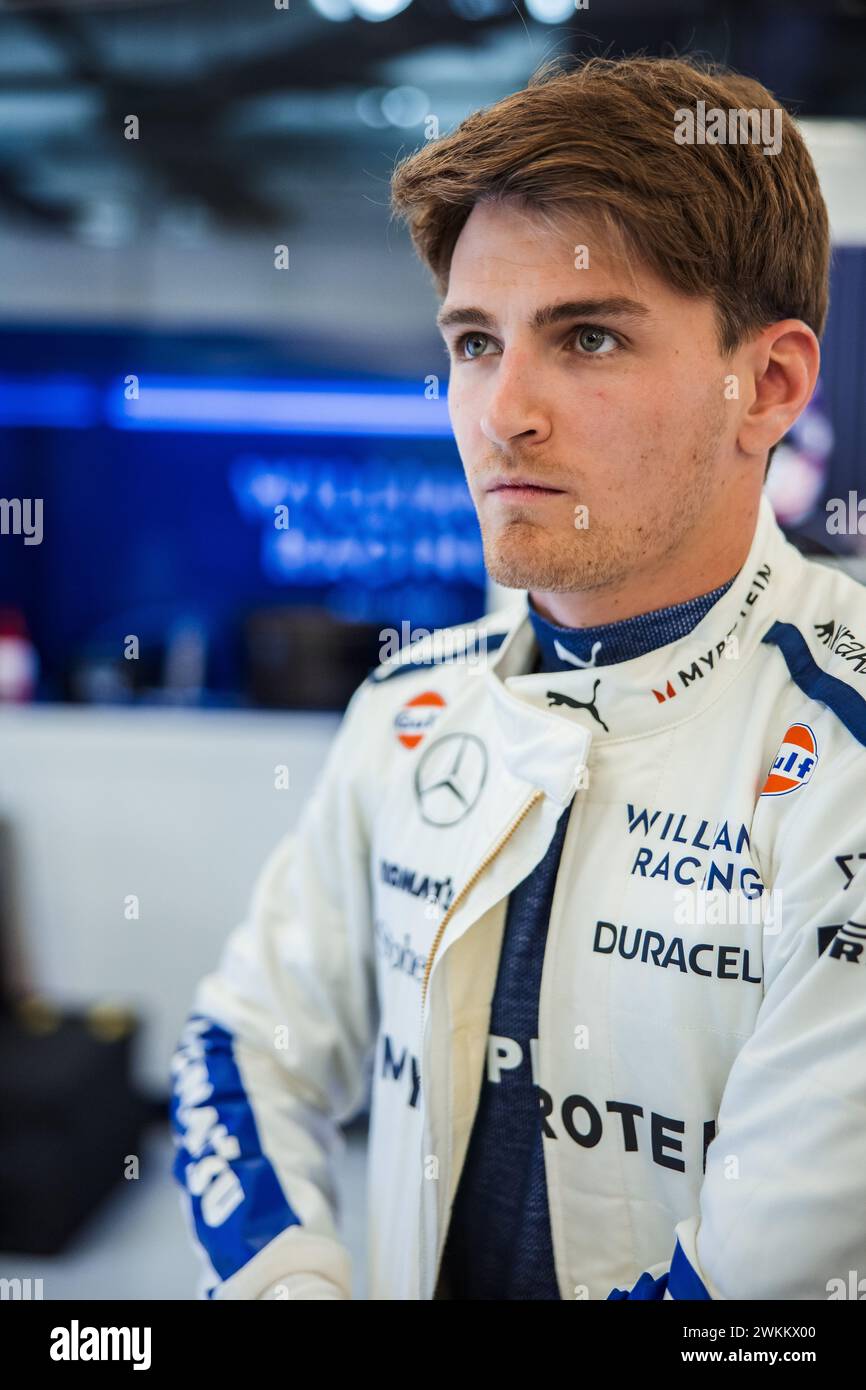 Sakhir, Bahrain. Februar 2024. Logan Sargeant (USA) Williams Racing. 21.02.2024. Formel-1-Test, Sakhir, Bahrain, Tag 1. Das Foto sollte lauten: XPB/Alamy Live News. Stockfoto