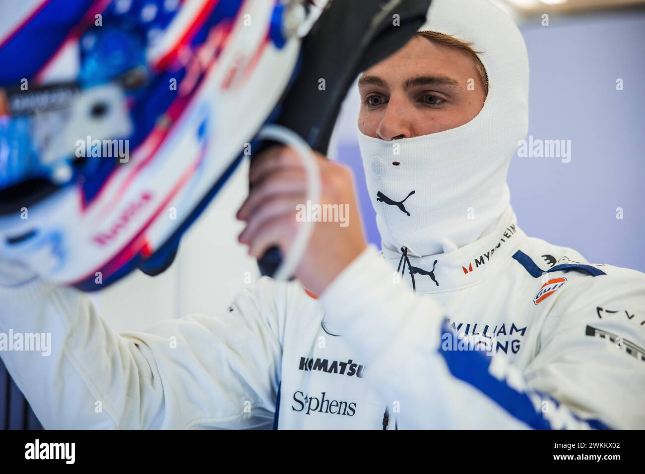 Sakhir, Bahrain. Februar 2024. Logan Sargeant (USA) Williams Racing. 21.02.2024. Formel-1-Test, Sakhir, Bahrain, Tag 1. Das Foto sollte lauten: XPB/Alamy Live News. Stockfoto