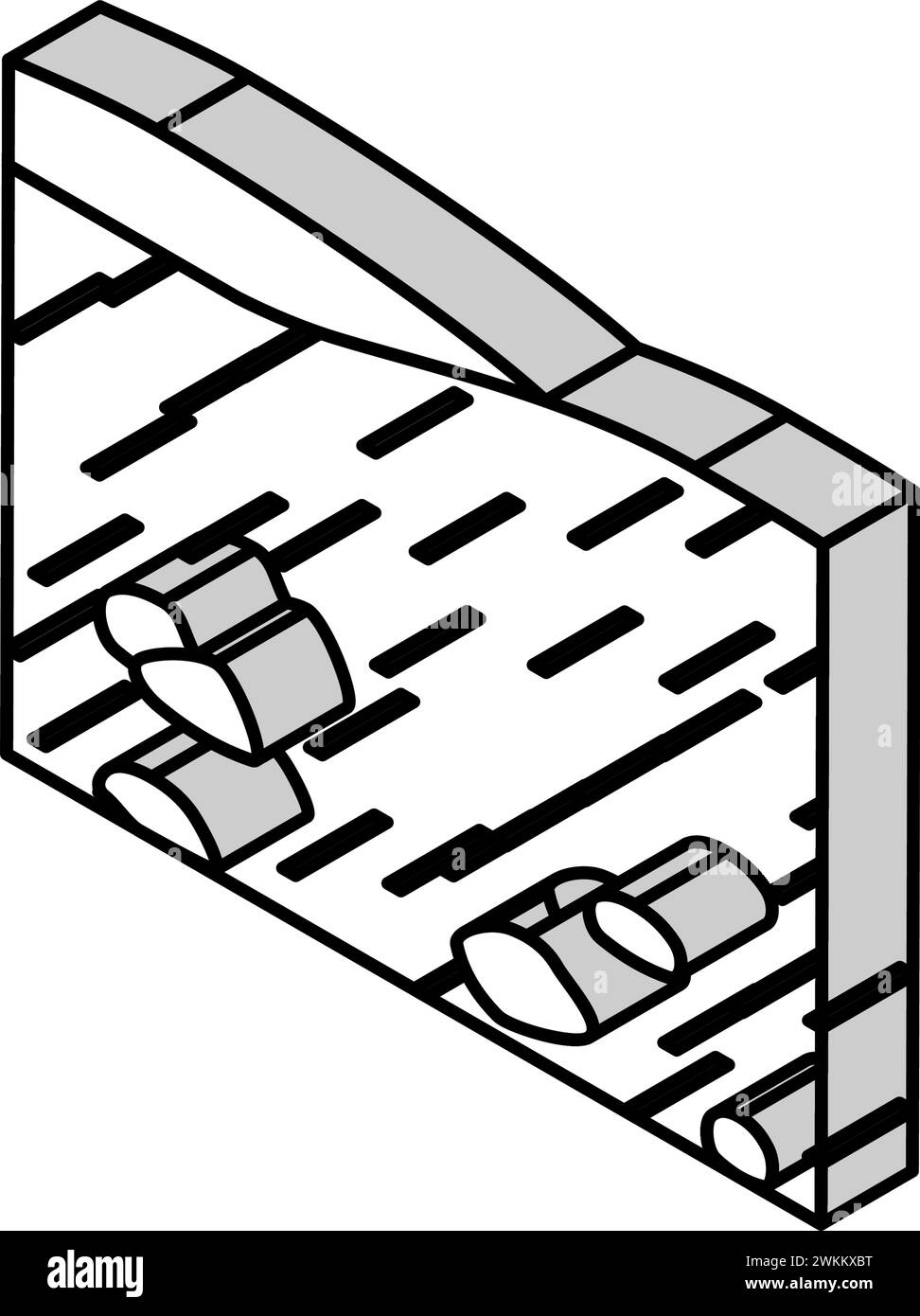 marslandschaft mars-Planet isometrische Symbolvektordarstellung Stock Vektor