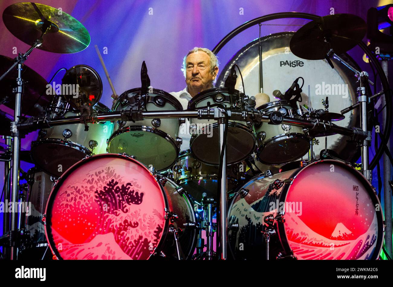 Nick Mason (Pink Floyd Schlagzeuger) trat im Juni 2022 mit Saucerful of Secrets in Technopolis, Athen/Griechenland auf Stockfoto