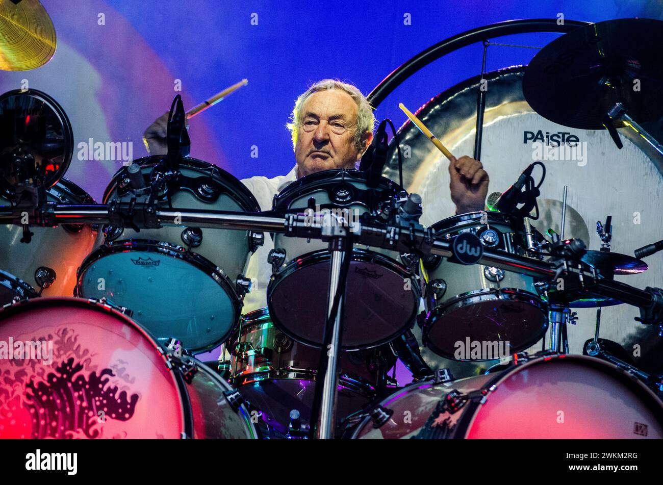 Nick Mason (Pink Floyd Schlagzeuger) trat im Juni 2022 mit Saucerful of Secrets in Technopolis, Athen/Griechenland auf Stockfoto