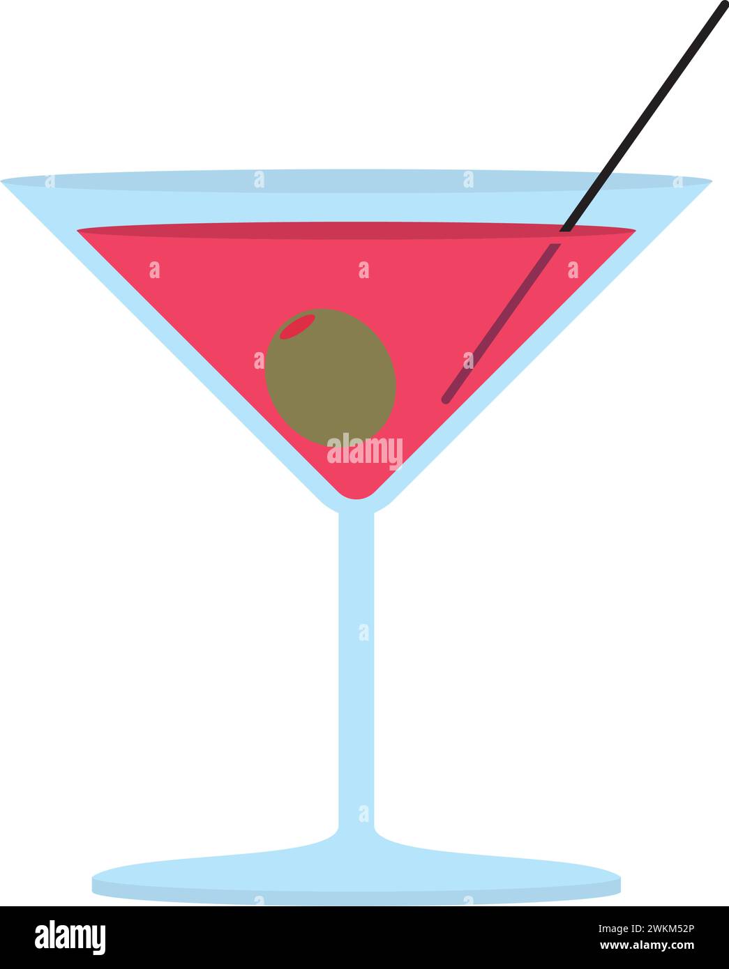 Isolierte farbige Casino-Cocktail-Ikone Vektor Stock Vektor